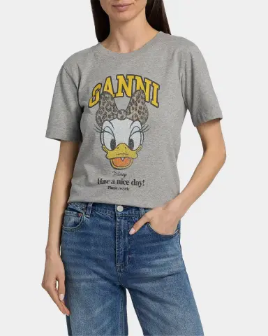 Ganni Daisy Cotton Jersey T-Shirt | Thumbnail 4 Ganni Daisy Cotton Jersey T-Shirt | Thumbnail 4