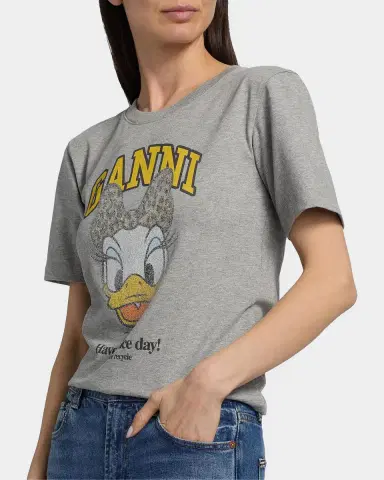 Ganni Daisy Cotton Jersey T-Shirt | Thumbnail 5 Ganni Daisy Cotton Jersey T-Shirt | Thumbnail 5