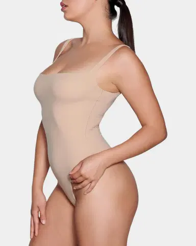 SKIMS Fits Everybody Square-Neck Bodysuit | Thumbnail 4 SKIMS Fits Everybody Square-Neck Bodysuit | Thumbnail 4