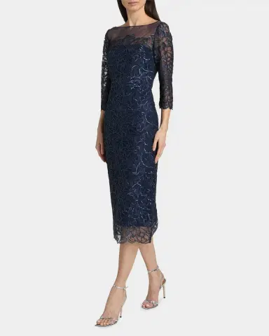 Theia Marbella Beaded Midi-Dress | Thumbnail 2 Theia Marbella Beaded Midi-Dress | Thumbnail 2