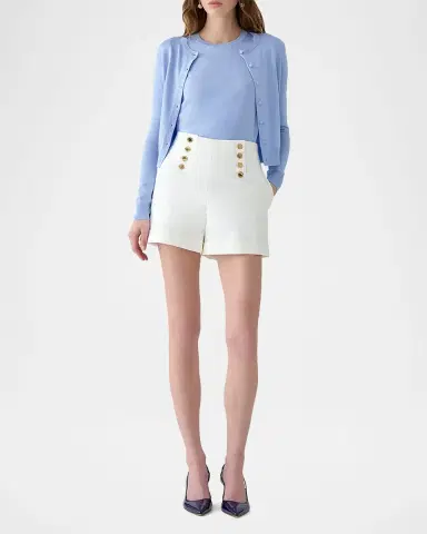 Carolina Herrera Silk-Cotton Crewneck Cardigan | Thumbnail 2 Carolina Herrera Silk-Cotton Crewneck Cardigan | Thumbnail 2