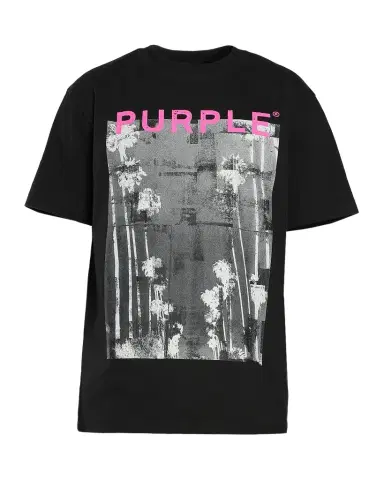 PURPLE Men's Palms Graphic Logo Crewneck T-Shirt | Thumbnail 1 PURPLE Men's Palms Graphic Logo Crewneck T-Shirt | Thumbnail 1