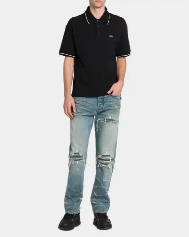 Amiri Logo Cotton Polo Shirt | Thumbnail 2 Amiri Logo Cotton Polo Shirt | Thumbnail 2