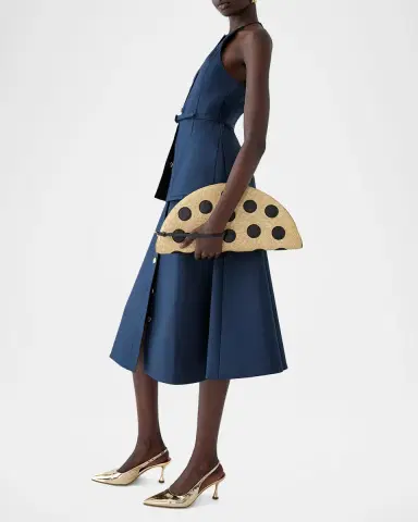 Carolina Herrera Button-Front Belted Halter Peplum Top | Thumbnail 4 Carolina Herrera Button-Front Belted Halter Peplum Top | Thumbnail 4