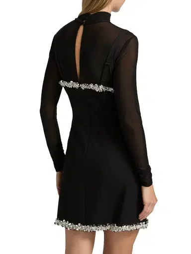 Cinq à Sept Women's Londyn Imitation Pearl & Sequin-Embellished Minidress - Black | Thumbnail 5 Cinq à Sept Women's Londyn Imitation Pearl & Sequin-Embellished Minidress - Black | Thumbnail 5