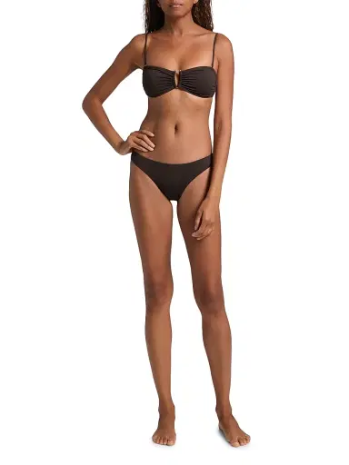 Nili Lotan Women's Bandeau Bikini Top - Espresso - Size XL | Thumbnail 2 Nili Lotan Women's Bandeau Bikini Top - Espresso - Size XL | Thumbnail 2