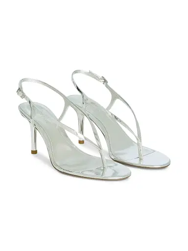 Retrofête Women's Klotilde Leather Slingback Sandals - Silver | Thumbnail 2 Retrofête Women's Klotilde Leather Slingback Sandals - Silver | Thumbnail 2