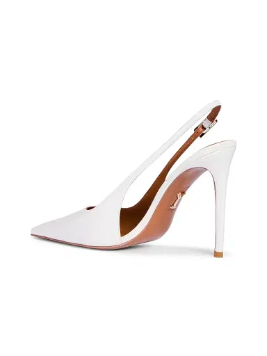 Retrofête Women's Cindy 110MM Patent Leather Slingback Pumps - Cream | Thumbnail 4 Retrofête Women's Cindy 110MM Patent Leather Slingback Pumps - Cream | Thumbnail 4