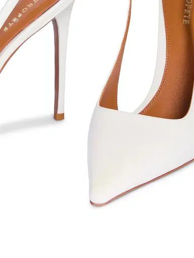 Retrofête Women's Cindy 110MM Patent Leather Slingback Pumps - Cream | Thumbnail 5 Retrofête Women's Cindy 110MM Patent Leather Slingback Pumps - Cream | Thumbnail 5
