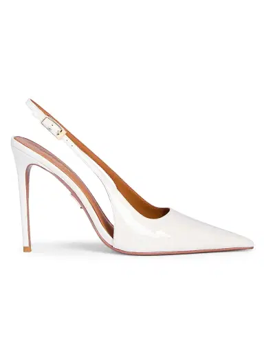 Retrofête Women's Cindy 110MM Patent Leather Slingback Pumps - Cream | Thumbnail 1 Retrofête Women's Cindy 110MM Patent Leather Slingback Pumps - Cream | Thumbnail 1