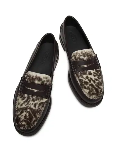Tod's Women's Iniez Pony Hair & Leather Loafers - Palissandro | Thumbnail 4 Tod's Women's Iniez Pony Hair & Leather Loafers - Palissandro | Thumbnail 4