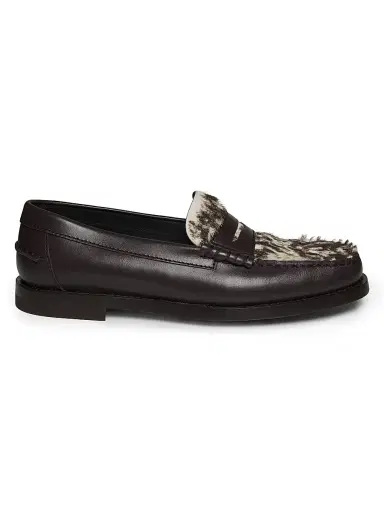 Tod's Women's Iniez Pony Hair & Leather Loafers - Palissandro | Thumbnail 1 Tod's Women's Iniez Pony Hair & Leather Loafers - Palissandro | Thumbnail 1