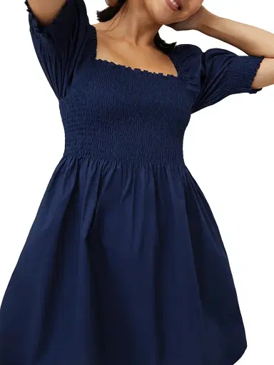 Hill House Home Women's The Athena Nap Dress - Navy | Thumbnail 2 Hill House Home Women's The Athena Nap Dress - Navy | Thumbnail 2