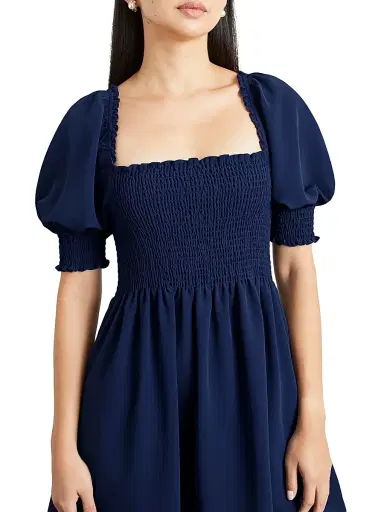 Hill House Home Women's The Athena Nap Dress - Navy | Thumbnail 3 Hill House Home Women's The Athena Nap Dress - Navy | Thumbnail 3