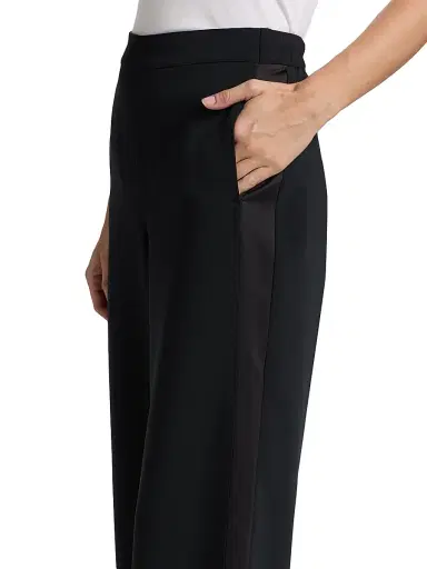rag & bone Women's Melanie Crépe Tuxedo Striped Pants - Black | Thumbnail 6 rag & bone Women's Melanie Crépe Tuxedo Striped Pants - Black | Thumbnail 6