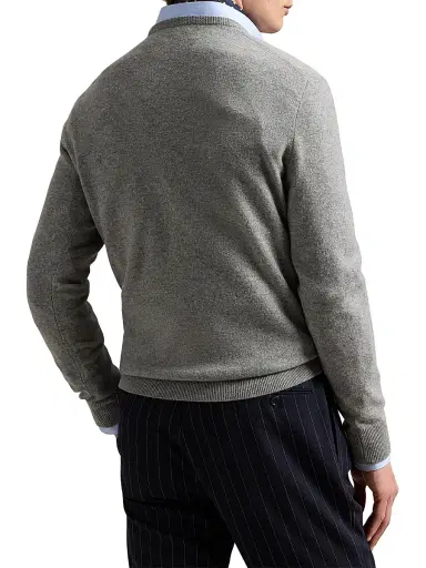 Polo Ralph Lauren Men's Logo-Embroidered Wool Sweater | Thumbnail 4 Polo Ralph Lauren Men's Logo-Embroidered Wool Sweater | Thumbnail 4