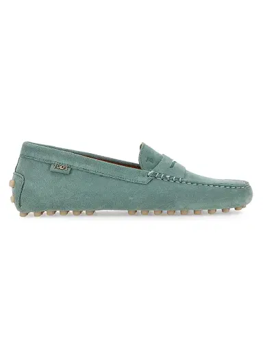 Tod's Women's Gommino Suede Driving Loafers - Malachite Medio | Thumbnail 1 Tod's Women's Gommino Suede Driving Loafers - Malachite Medio | Thumbnail 1