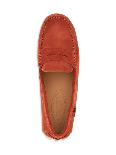 Tod's Women's Gommino Suede Driving Loafers - Red | Thumbnail 4 Tod's Women's Gommino Suede Driving Loafers - Red | Thumbnail 4
