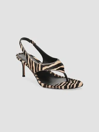 Veronica Beard Women's Talon-2 65MM Zebra-Print Calf Hair Slingback Sandals - Ziger Brown | Thumbnail 2 Veronica Beard Women's Talon-2 65MM Zebra-Print Calf Hair Slingback Sandals - Ziger Brown | Thumbnail 2