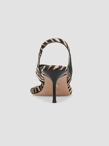 Veronica Beard Women's Talon-2 65MM Zebra-Print Calf Hair Slingback Sandals - Ziger Brown | Thumbnail 3 Veronica Beard Women's Talon-2 65MM Zebra-Print Calf Hair Slingback Sandals - Ziger Brown | Thumbnail 3