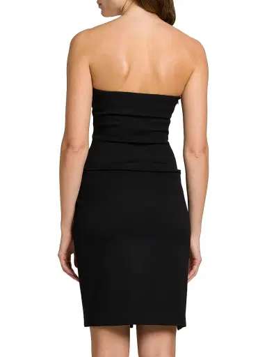 The Attico Women's Stretch Wool Gabardine Strapless Minidress - Black | Thumbnail 5 The Attico Women's Stretch Wool Gabardine Strapless Minidress - Black | Thumbnail 5