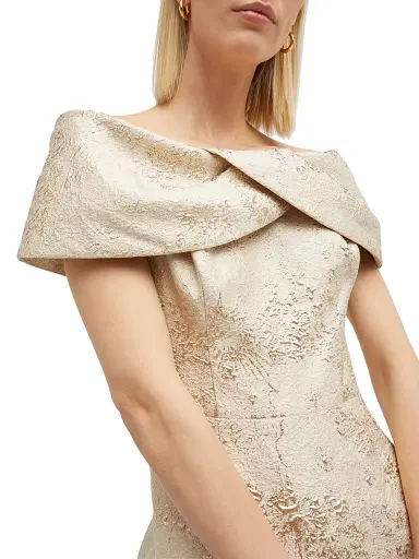 Teri Jon by Rickie Freeman Women's Jacquard Column Gown | Thumbnail 6 Teri Jon by Rickie Freeman Women's Jacquard Column Gown | Thumbnail 6