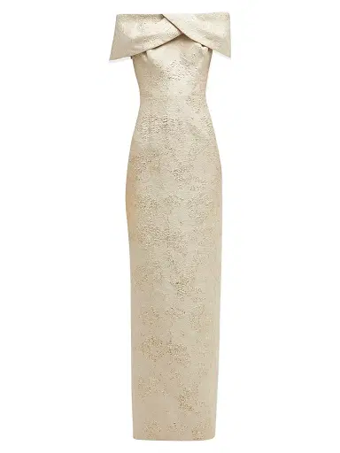 Teri Jon by Rickie Freeman Women's Jacquard Column Gown | Thumbnail 1 Teri Jon by Rickie Freeman Women's Jacquard Column Gown | Thumbnail 1