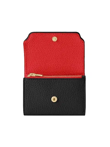 MAISON de SABRÉ Women's Leather Trifold Wallet - Rouge Noir | Thumbnail 2 MAISON de SABRÉ Women's Leather Trifold Wallet - Rouge Noir | Thumbnail 2