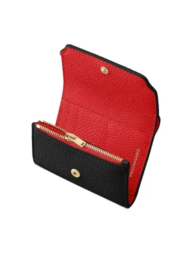 MAISON de SABRÉ Women's Leather Trifold Wallet - Rouge Noir | Thumbnail 4 MAISON de SABRÉ Women's Leather Trifold Wallet - Rouge Noir | Thumbnail 4