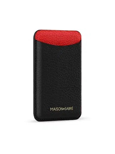 Maison de Sabre Leather MagSafe Wallet - Rouge Noir | Thumbnail 2 Maison de Sabre Leather MagSafe Wallet - Rouge Noir | Thumbnail 2