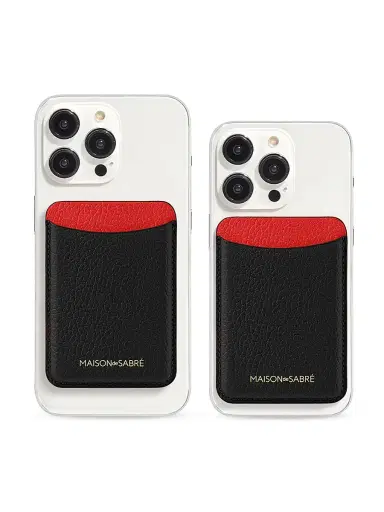Maison de Sabre Leather MagSafe Wallet - Rouge Noir | Thumbnail 5 Maison de Sabre Leather MagSafe Wallet - Rouge Noir | Thumbnail 5