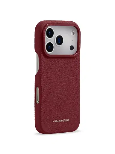 MAISON de SABRÉ Leather Phone Case (iPhone 17 Pro Max) - Plum Red | Thumbnail 3 MAISON de SABRÉ Leather Phone Case (iPhone 17 Pro Max) - Plum Red | Thumbnail 3