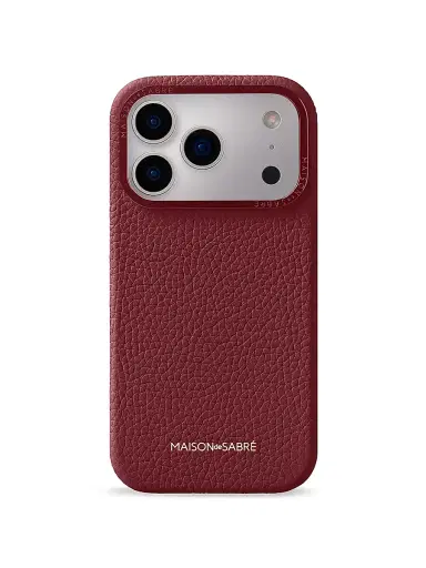 MAISON de SABRÉ Leather Phone Case (iPhone 17 Pro Max) - Plum Red | Thumbnail 1 MAISON de SABRÉ Leather Phone Case (iPhone 17 Pro Max) - Plum Red | Thumbnail 1