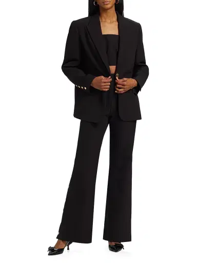 Toccin Women's Willa Boyfriend Blazer - Jet | Thumbnail 2 Toccin Women's Willa Boyfriend Blazer - Jet | Thumbnail 2