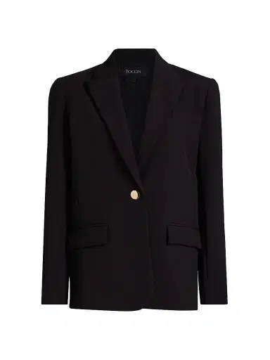 Toccin Women's Willa Boyfriend Blazer - Jet | Thumbnail 1 Toccin Women's Willa Boyfriend Blazer - Jet | Thumbnail 1