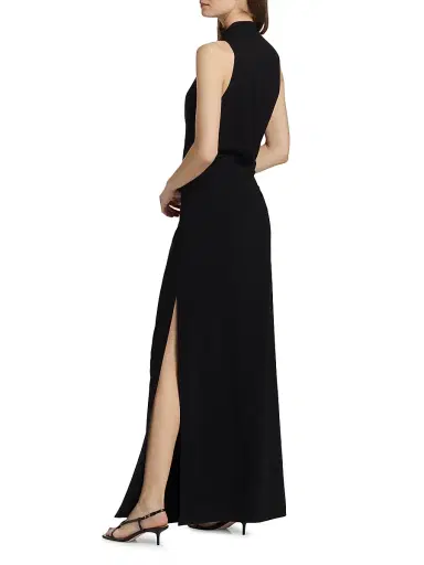 Proenza Schouler Women's Devyn Crêpe Drape Maxi Dress - Black | Thumbnail 5 Proenza Schouler Women's Devyn Crêpe Drape Maxi Dress - Black | Thumbnail 5