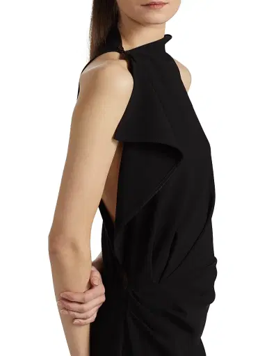 Proenza Schouler Women's Devyn Crêpe Drape Maxi Dress - Black | Thumbnail 6 Proenza Schouler Women's Devyn Crêpe Drape Maxi Dress - Black | Thumbnail 6