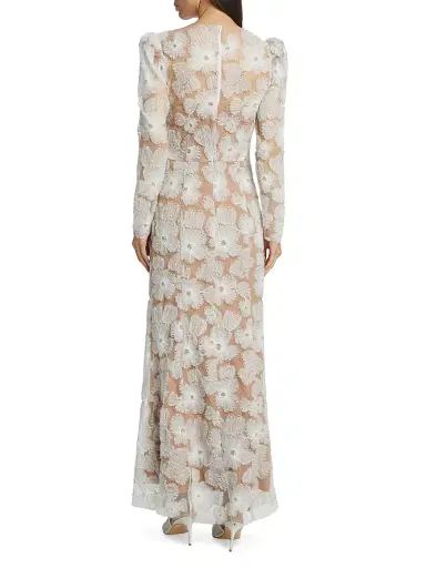 Elliatt Women's The New Bride Darcy Embellished Mesh Gown - White | Thumbnail 5 Elliatt Women's The New Bride Darcy Embellished Mesh Gown - White | Thumbnail 5