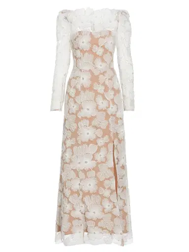 Elliatt Women's The New Bride Darcy Embellished Mesh Gown - White | Thumbnail 1 Elliatt Women's The New Bride Darcy Embellished Mesh Gown - White | Thumbnail 1