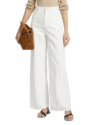 TOTEME Women's High-Rise Wide-Leg Jeans - White | Thumbnail 3 TOTEME Women's High-Rise Wide-Leg Jeans - White | Thumbnail 3