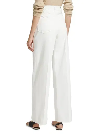 TOTEME Women's High-Rise Wide-Leg Jeans - White | Thumbnail 5 TOTEME Women's High-Rise Wide-Leg Jeans - White | Thumbnail 5