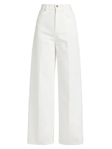 TOTEME Women's High-Rise Wide-Leg Jeans - White | Thumbnail 1 TOTEME Women's High-Rise Wide-Leg Jeans - White | Thumbnail 1