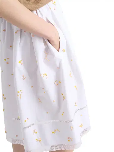 Prada Women's Embroidered Poplin Skirt - White - Size 10 | Thumbnail 5 Prada Women's Embroidered Poplin Skirt - White - Size 10 | Thumbnail 5