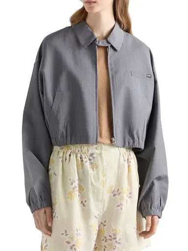 Prada Women's Light Mohair Blouson Jacket - Grey - Size 6 | Thumbnail 2 Prada Women's Light Mohair Blouson Jacket - Grey - Size 6 | Thumbnail 2