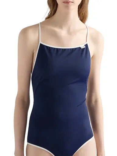 Prada Women's One-Piece Jersey Swimsuit - Blue - Size XL | Thumbnail 2 Prada Women's One-Piece Jersey Swimsuit - Blue - Size XL | Thumbnail 2