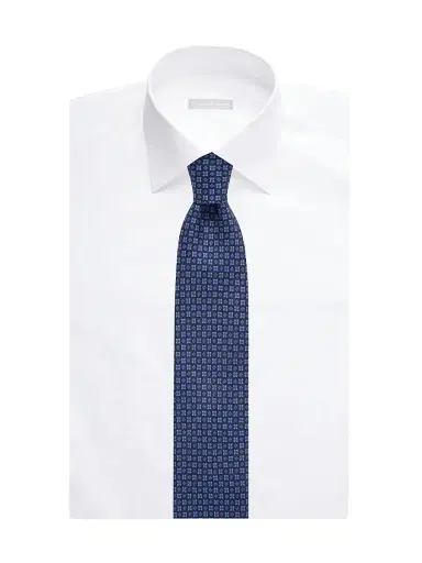 Stefano Ricci Men's Luxury Handmade Silk Tie - Dark Blue | Thumbnail 2 Stefano Ricci Men's Luxury Handmade Silk Tie - Dark Blue | Thumbnail 2