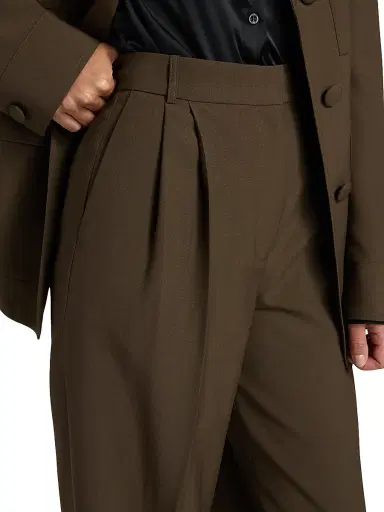 Róhe Women's Signature Tailored Wool Trousers - Forest | Thumbnail 6 Róhe Women's Signature Tailored Wool Trousers - Forest | Thumbnail 6