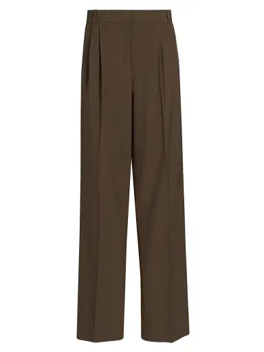 Róhe Women's Signature Tailored Wool Trousers - Forest | Thumbnail 1 Róhe Women's Signature Tailored Wool Trousers - Forest | Thumbnail 1