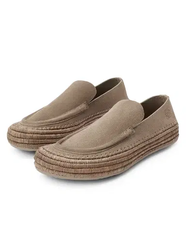 Loewe Men's x Paula's Ibiza Rio Suede Loafers - Stone Grey | Thumbnail 2 Loewe Men's x Paula's Ibiza Rio Suede Loafers - Stone Grey | Thumbnail 2