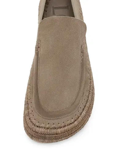 Loewe Men's x Paula's Ibiza Rio Suede Loafers - Stone Grey | Thumbnail 4 Loewe Men's x Paula's Ibiza Rio Suede Loafers - Stone Grey | Thumbnail 4
